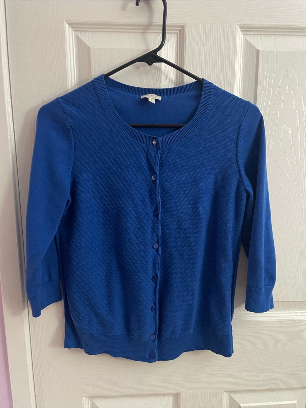 Talbots Royal Blue Button-Front Cardigan